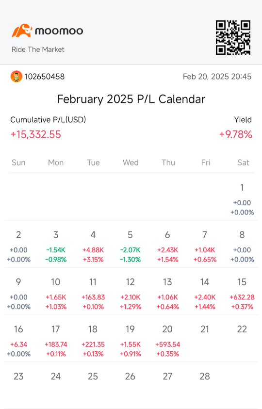 史上最長の連続利益日数を更新しました—11営業日連続で毎日利益を上げました！