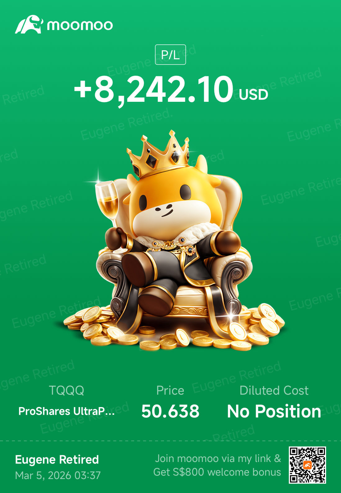 止盈了SPXL和TQQQ！+29K！ [飛吻] 準備提現並取出12萬，這是我2個月賺到的金額！ [禮花][飛吻] $三倍做多標普500ETF-Direxion (SPXL.US)$$三倍做多納指ETF-ProShares (TQQQ.US)$$納指100ETF-Invesco QQQ Trust (QQQ.US)$$三倍做多標普500ETF-Direxion (SPXL.US)$