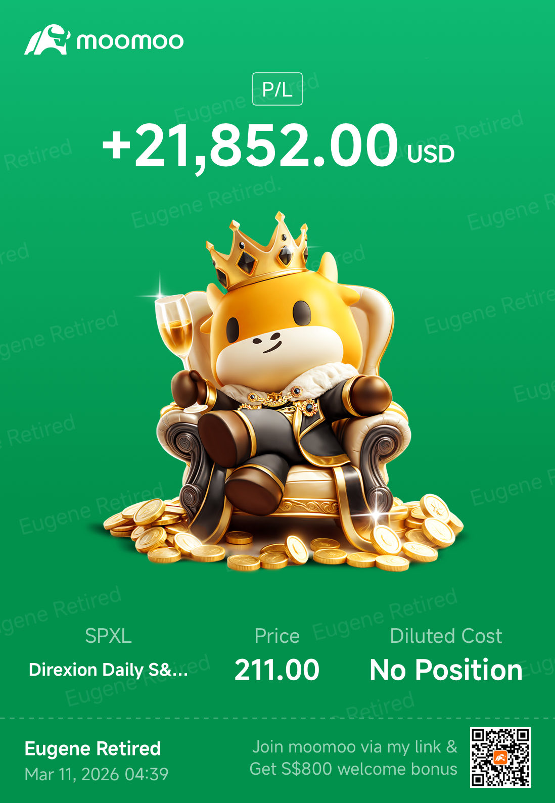 Holy... Sold +74K SGD Profits!!