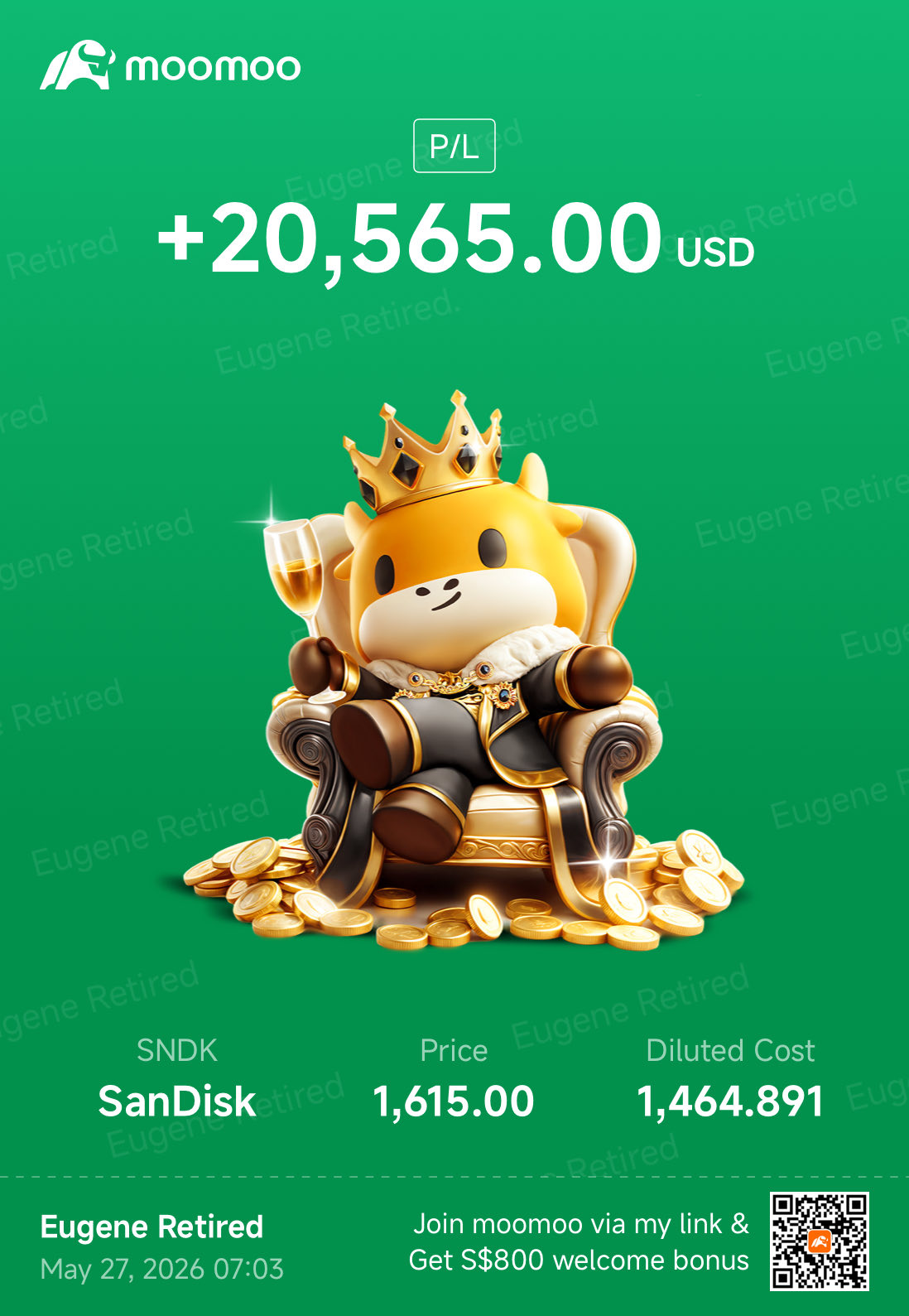 Update: Cashed In! +40k USD