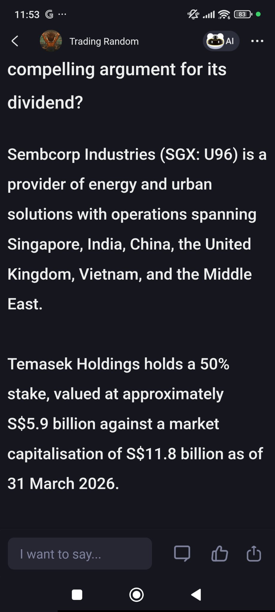 $胜科工业 (U96.SG)$