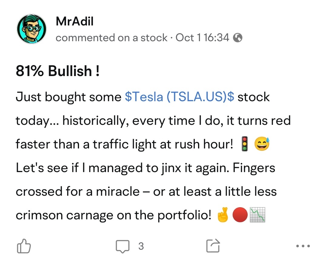 $Tesla (TSLA.US)$ It all started from here, sorry guys! 🙃