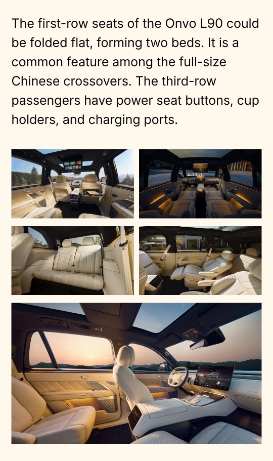 Onvo L90 interior revealed
