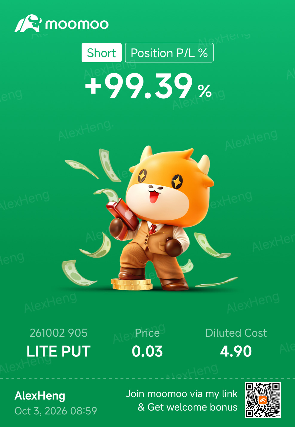 期權交易於10月2日到期