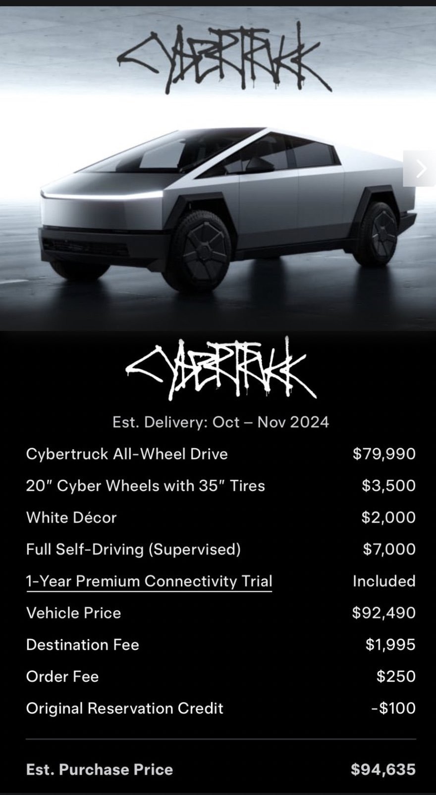 $特斯拉 (TSLA.US)$ 79990美元即將在10月-11月開始正式交付！  Cybertruck已經成爲全美最暢銷電動皮卡，銷量將進一步增加！