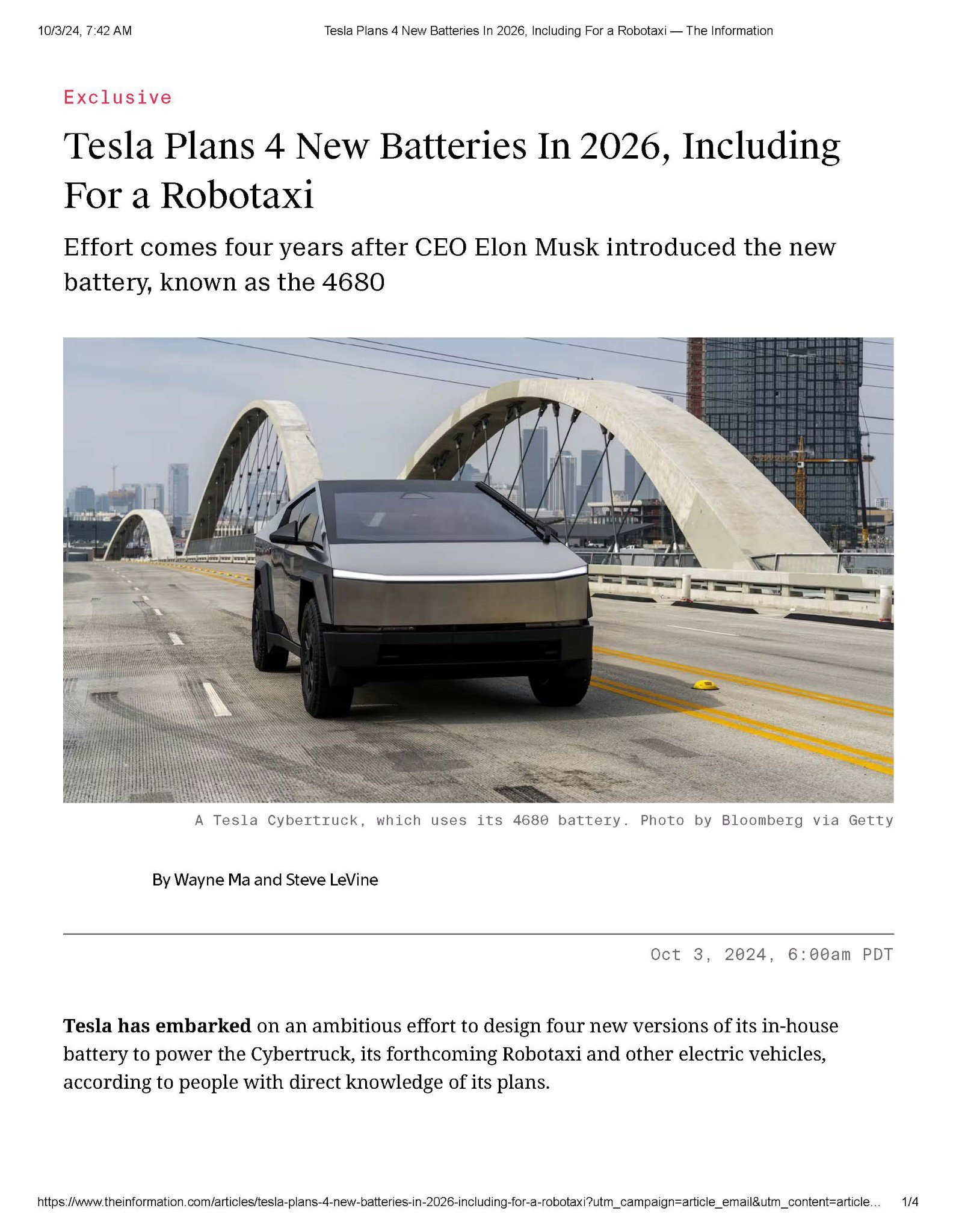 According to The Information, by 2026, Tesla plans to launch four new 4680 batteries. Among them, one is codenamed NC05 and will provide power for Robotaxi. Tesla also plans to use the NC05 battery for the Cybertruck, Semi electric trucks, and a fourth unknown vehicle model.  Another variant named NC20 will have higher energy density than other versions. Tesla plans to use NC20 to power an SUV, Cybertruck, and future vehicle models.  The other two batteries under development - NC30 and NC50 - introduce silicon-carbon materials for the first time. Silicon-carbon materials can accommodate more lithium ions and allow them to enter and exit more freely, thereby increasing the charging speed. NC30 will be used in vehicles including the Cybertruck and a future sedan model, while NC50 is smaller in size, more focused on performance, and may be used in the Roadster sports car.