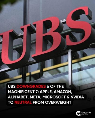 UBSは、大手7社のうち6社を過剰水準から中立水準に格下げしました。