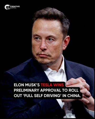 Elon Musk's Tesla Has Won Preliminary Approval To Roll Out 'Fully Self Driving' Technology In China