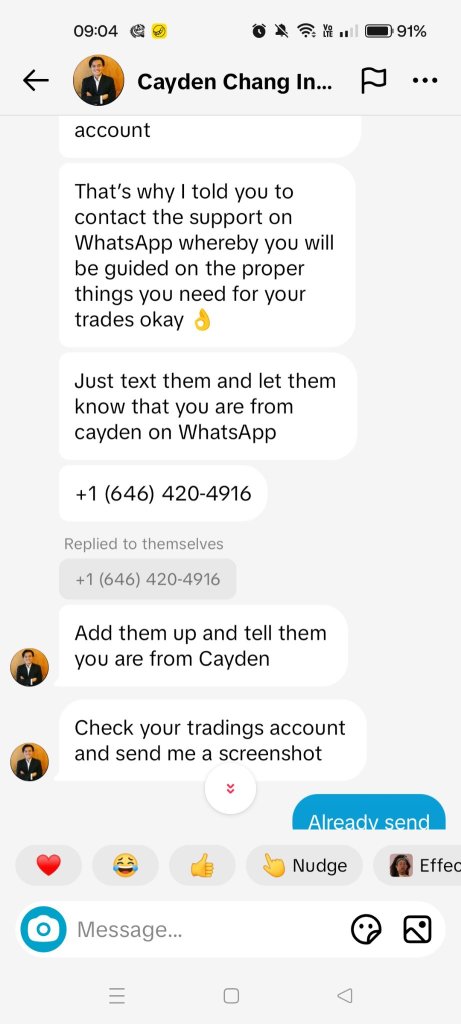 Beware.. fake Account and scam u , all my Crypto Money Gone..so sad 😢 nevermind buy a lesson..明天会更好..let move on..