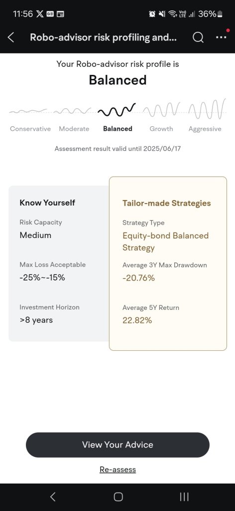 My Risk Profile calculated Moomoo's Test.