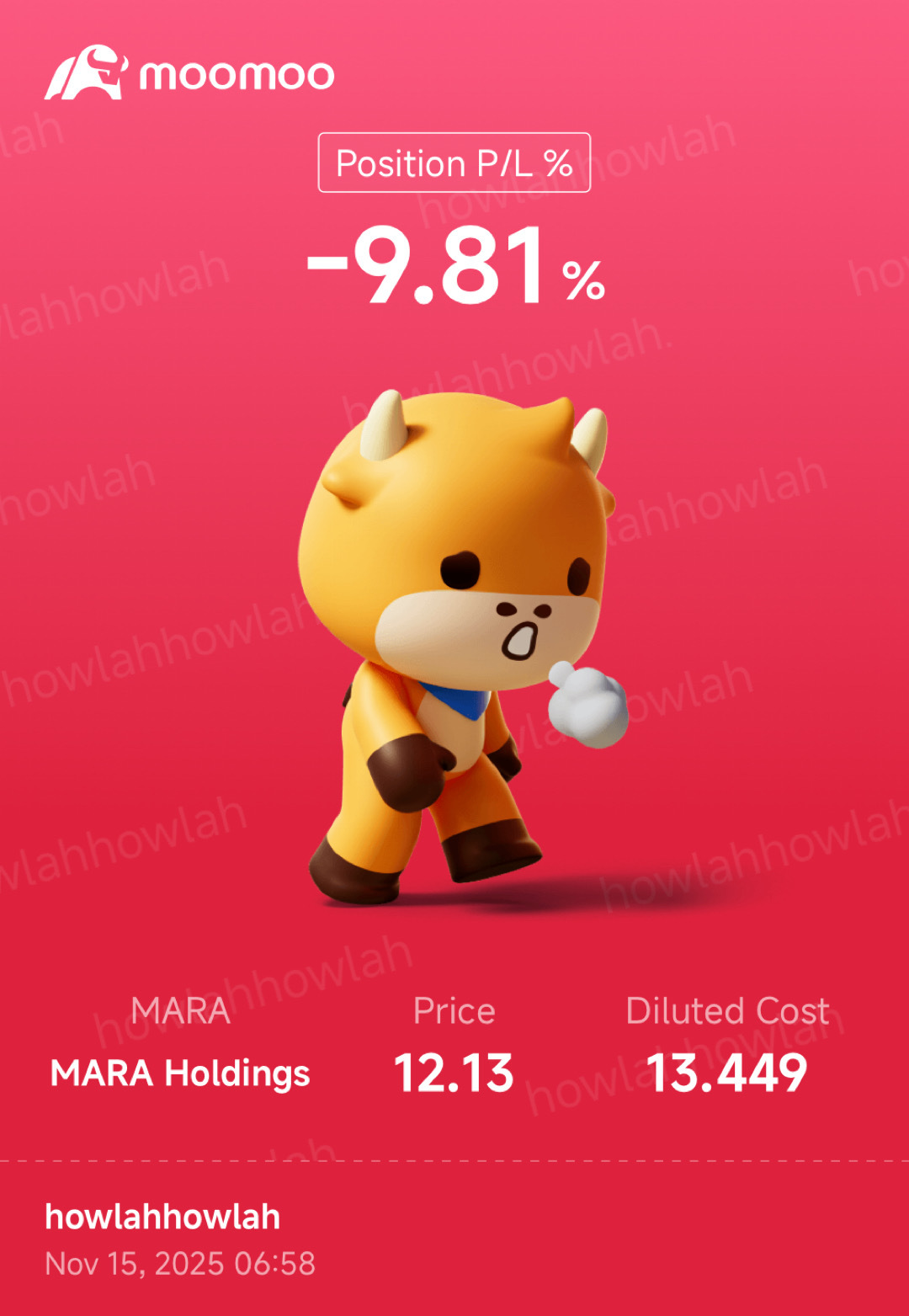 $MARA Holdings (MARA US)$ cant keep pace with this decline