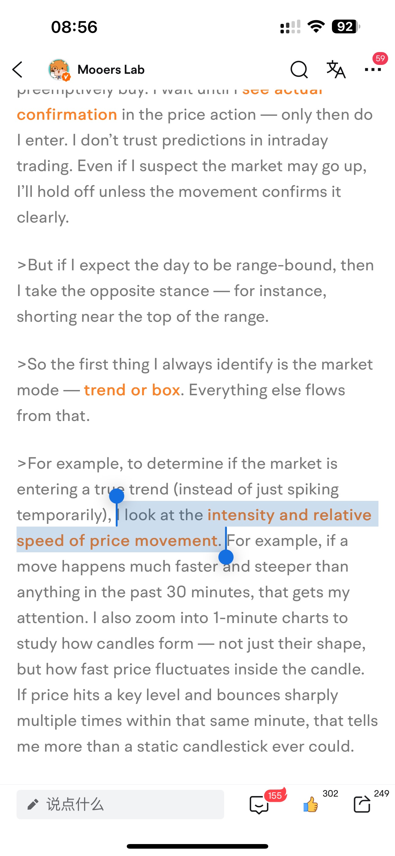 Momentum often matters more than pattern~