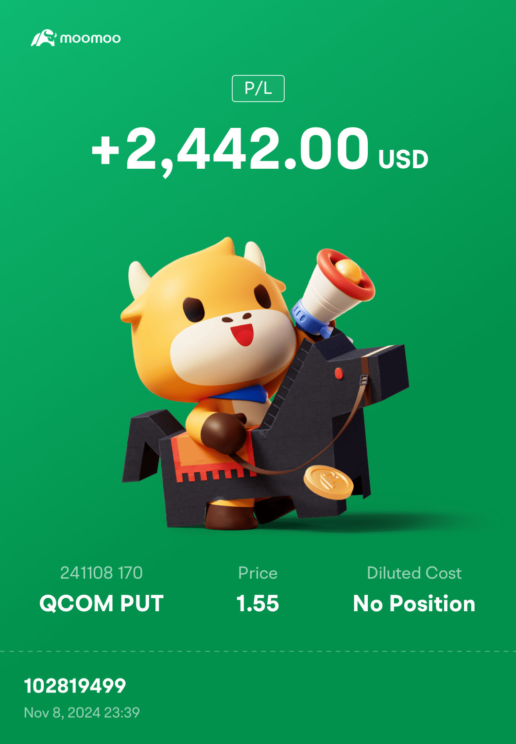 $高通 (QCOM.US)$ 好的，就这样了！