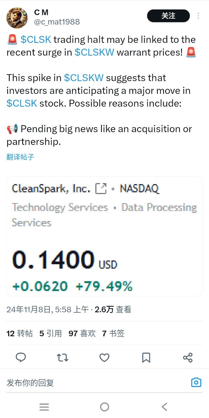 $CleanSpark (CLSK.US)$