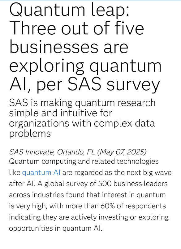 Quantum leap: Three out of five businesses are exploring quantum AI, per SAS survey