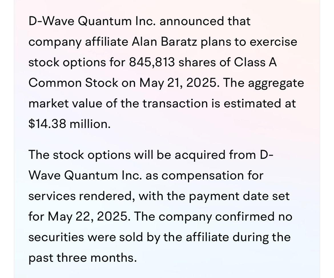 D-Wave Quantum (QBTS.US)$ [链接: D-Wave量子| 144：根据第144条规则提出的证... - moomoo 社区