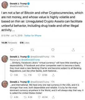 トランプ関連のビットコインに関する愛情