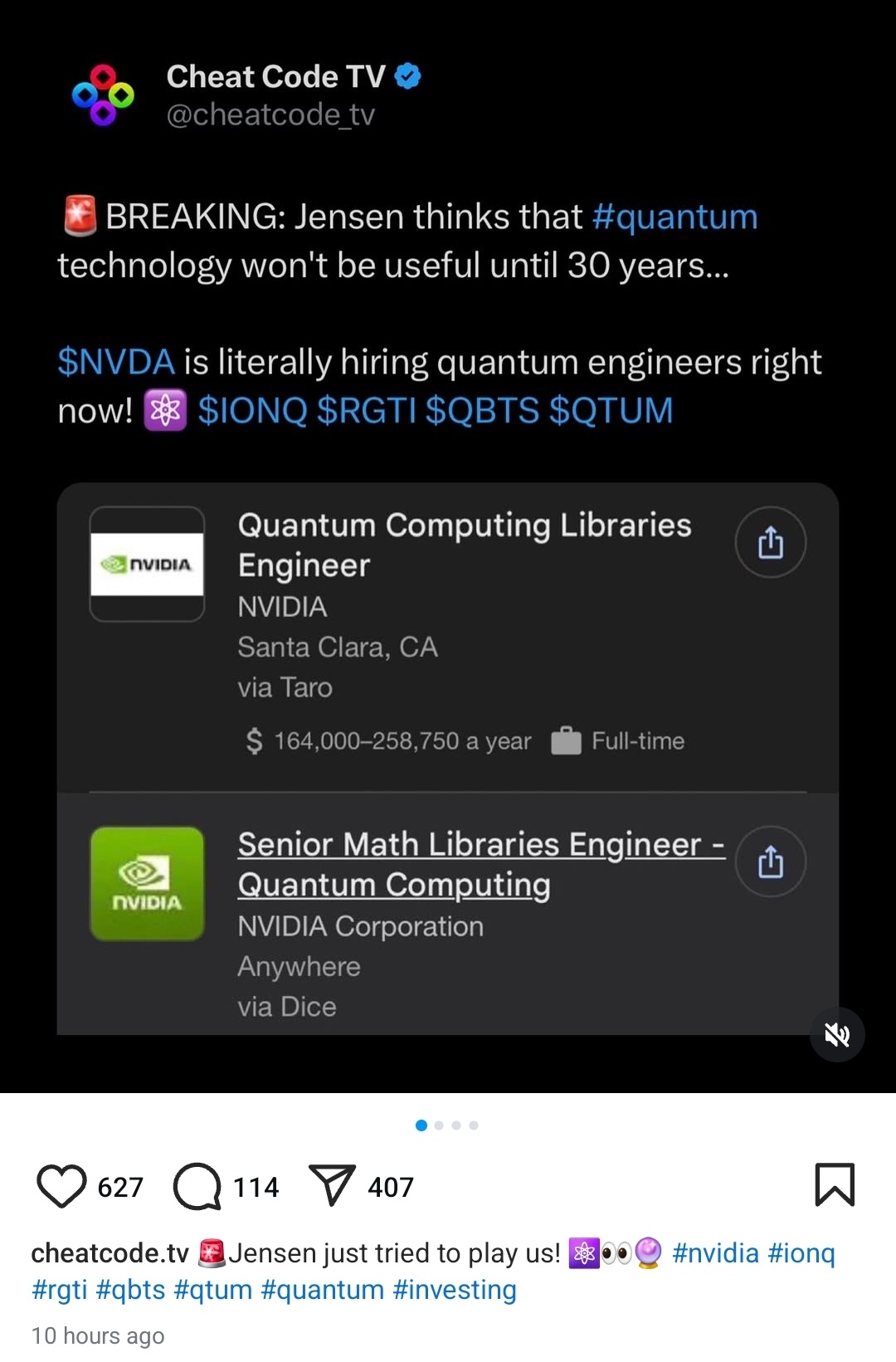 $Quantum Computing (QUBT.US)$  So sometimes us retailers get con 👇🏻🤕