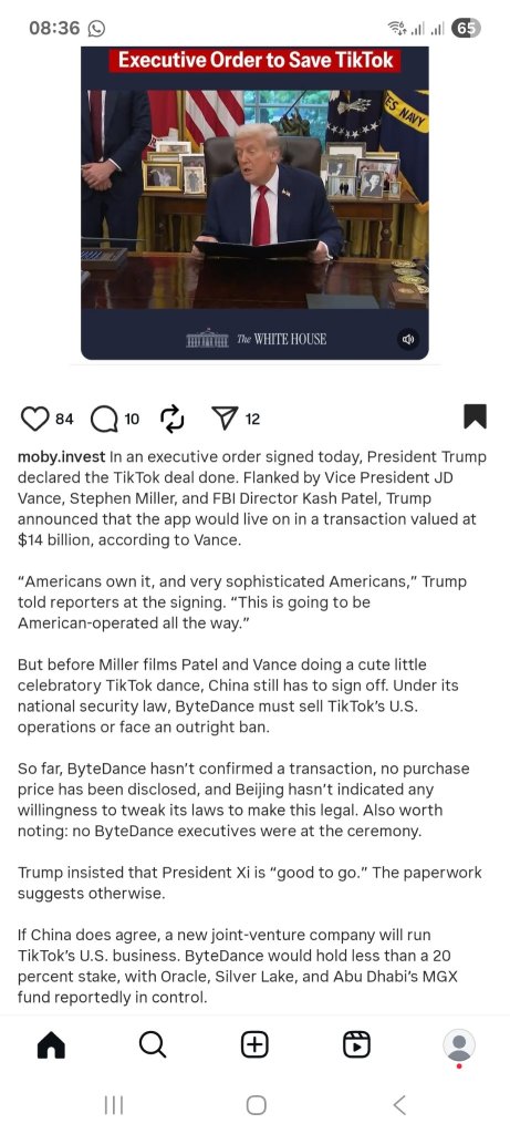 Tik tok America - New beginning of China & USA