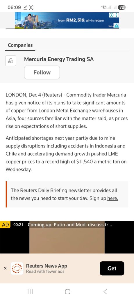 Shortages in Copper 🤭