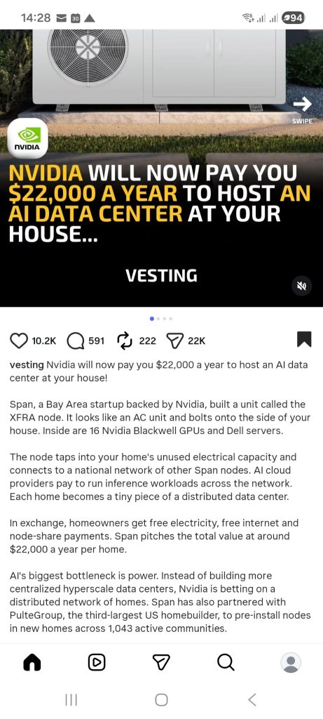 Distributed AI Data Centre 😂 - You have to give it to Jensen