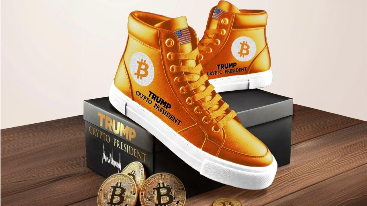 トランプは、ビットコインのテーマのスニーカーを販売し、スカルパー