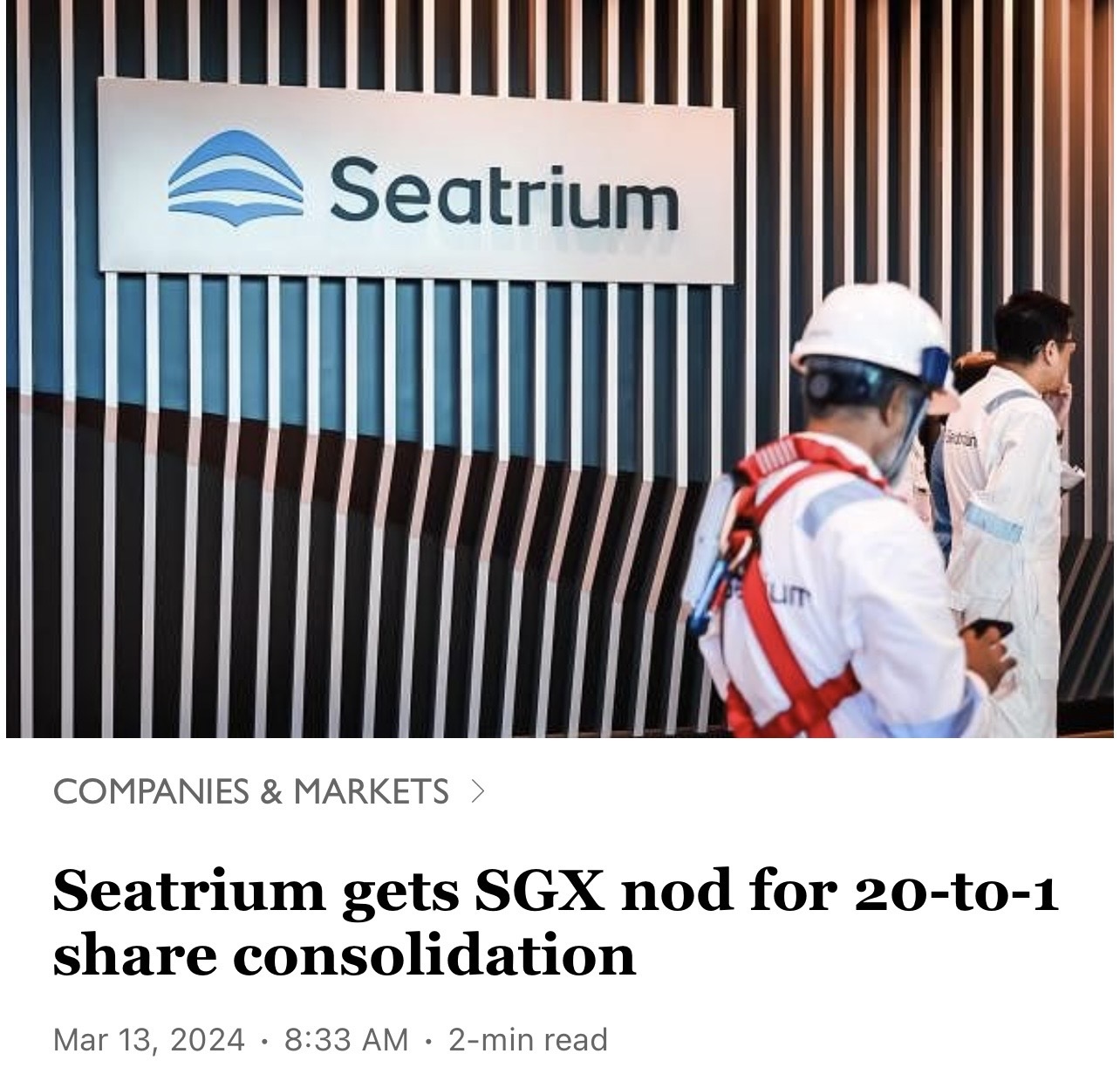 $Seatrium (S51.SG)$ well this could be days old news but maybe impacted the stock price?