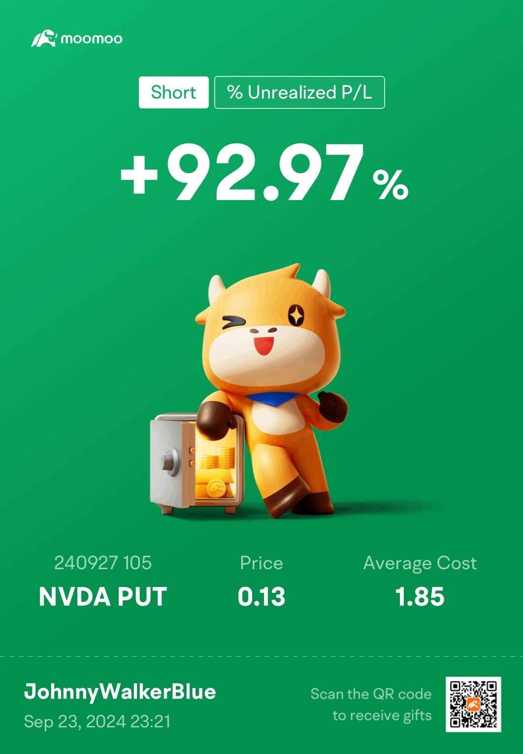 $NVDA 240927 105.00P$ 私の番です。終わりに近づいています。