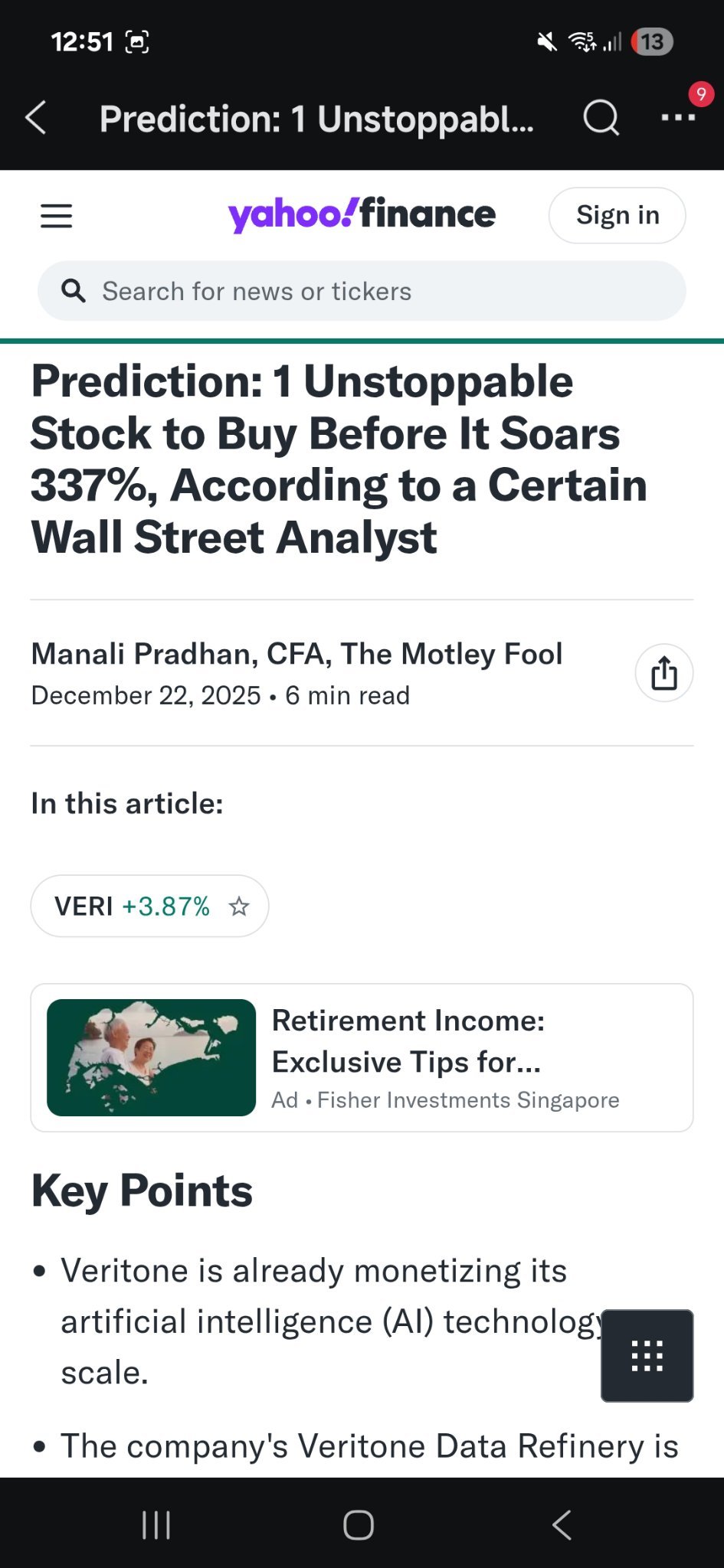 Veritone (VERI.US)$ [Share Link: yahoo.com/news/...] - moomoo Community
