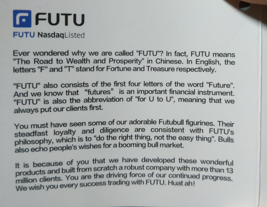 A big congratulations to FUTU on hitting US$10B AUM!😆