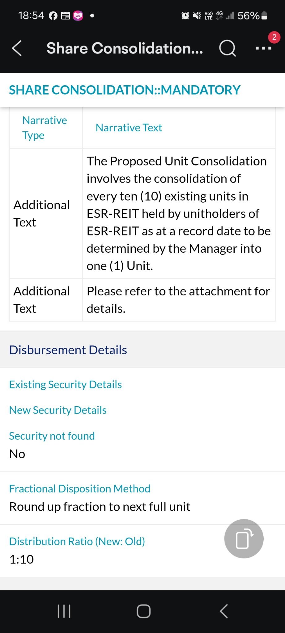 ESR-REIT (J91U.SG)$ 对这只股票非常失望！每10个单位合并一次意味着我们的份额减少了，那价格怎么办？... - moomoo 社区