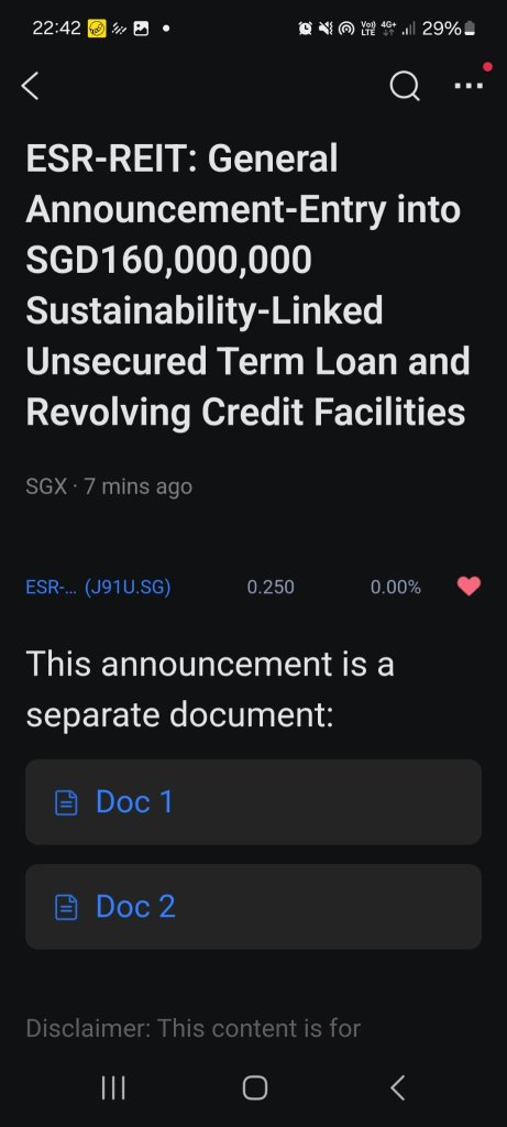 ESR - Unsecured LOANS??