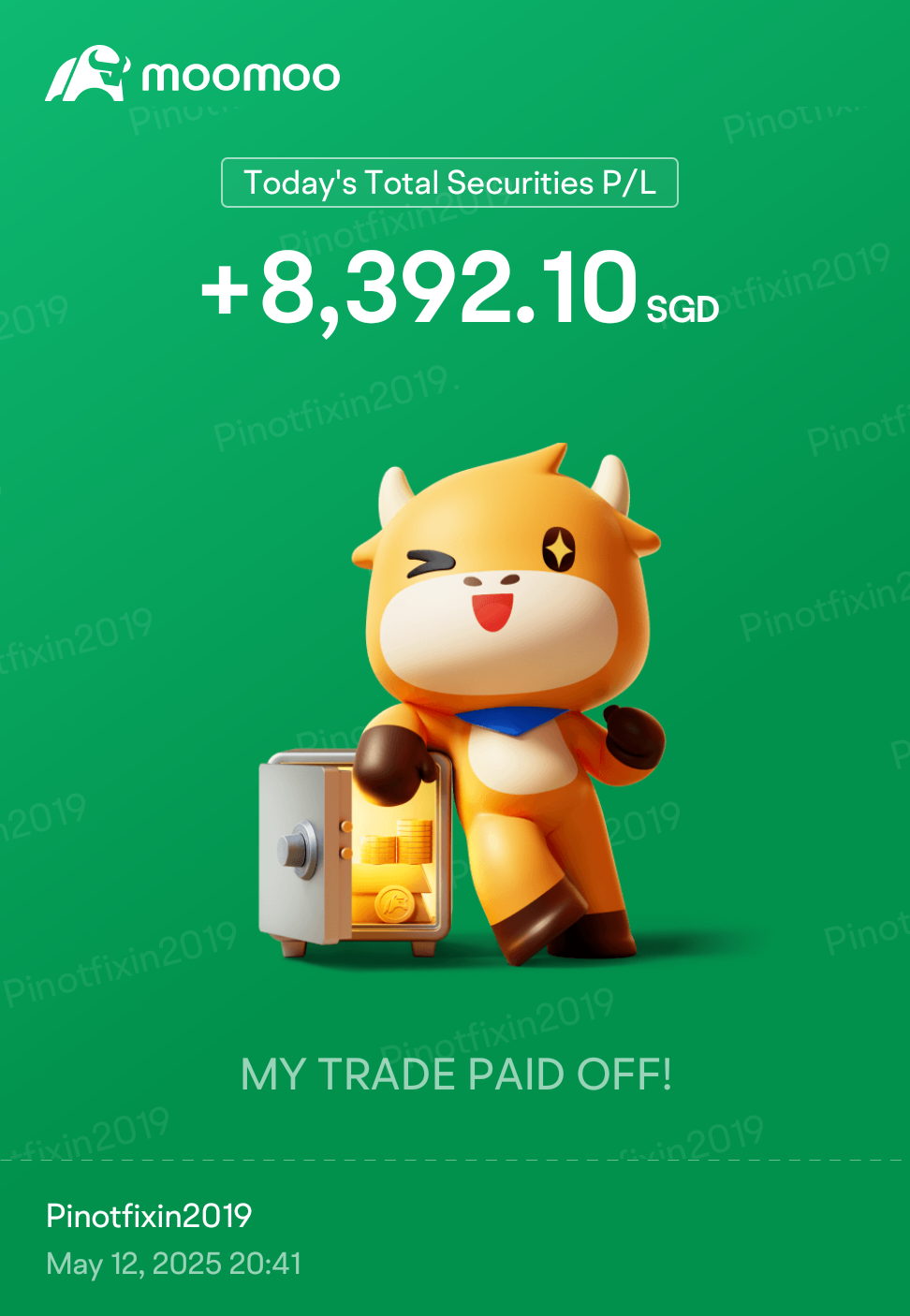 $特斯拉 (TSLA.US)$ 好的，先獲利再睡覺 😴