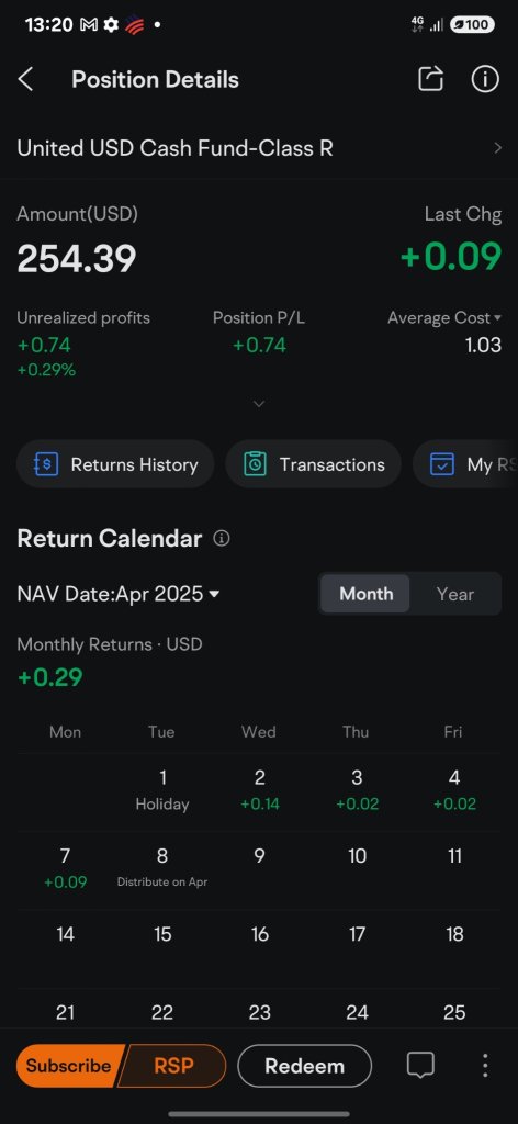 请注意，提款时会收取8美元指数的附加费。