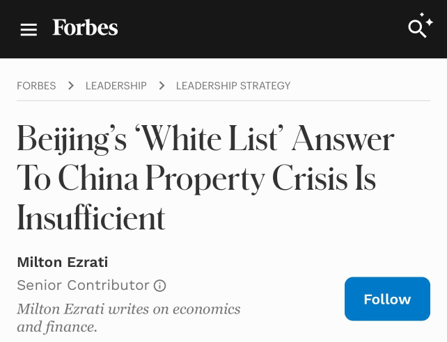 When this property “white list” initiative was launched at the start of the year, it was being downplayed as a failed policy by mainstream media.