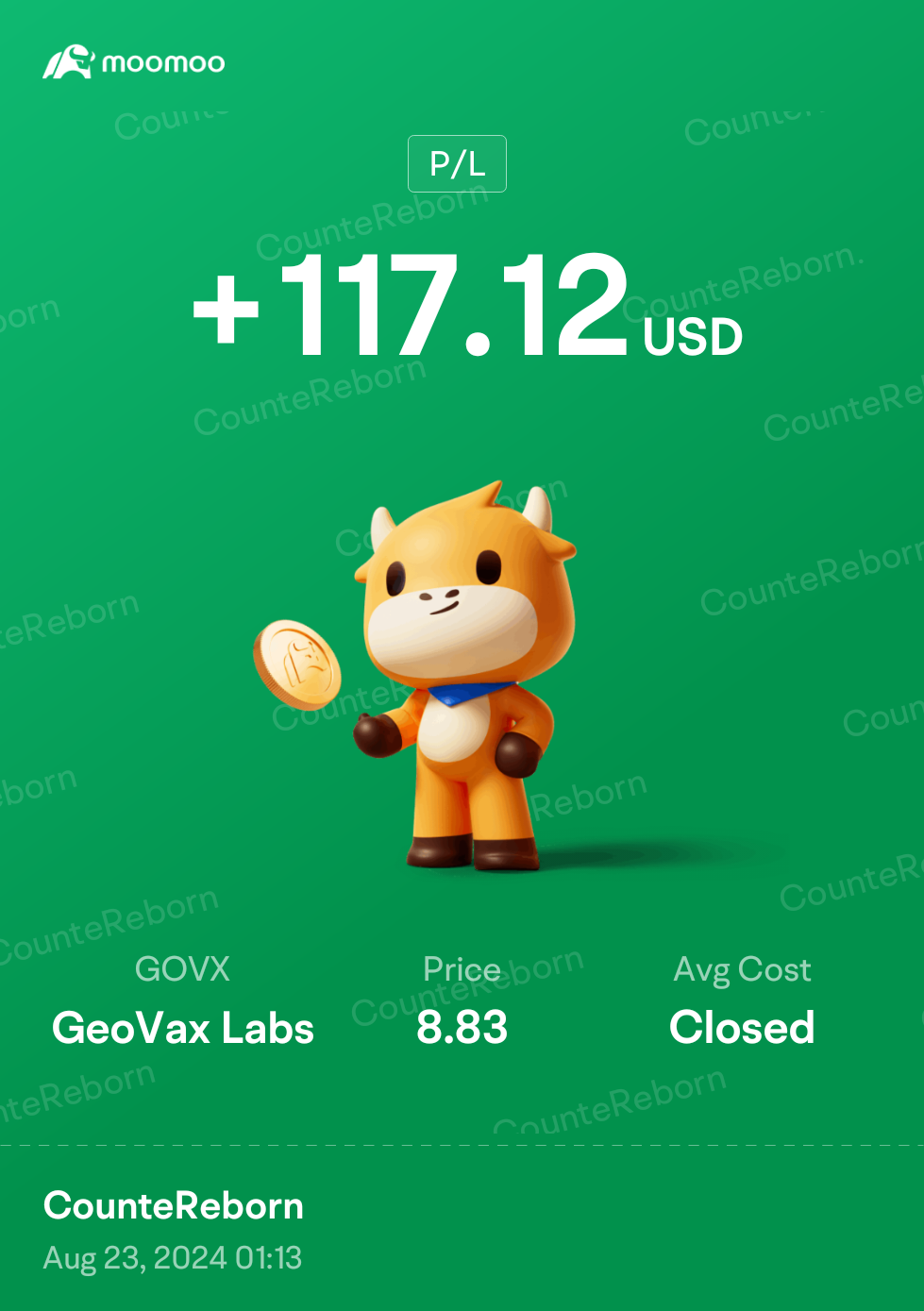 $GeoVax Labs (GOVX.US)$ The 10 yuan I can't see is up to you, good night