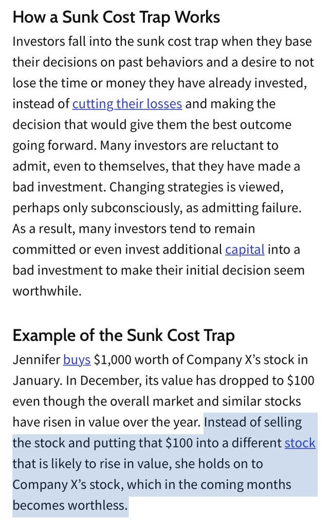 “I’m already down -40%! Why should I sell?” I’ll tell you why.