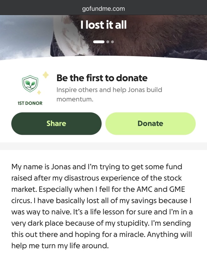 I’m just looking forward to the inevitable gofundmes