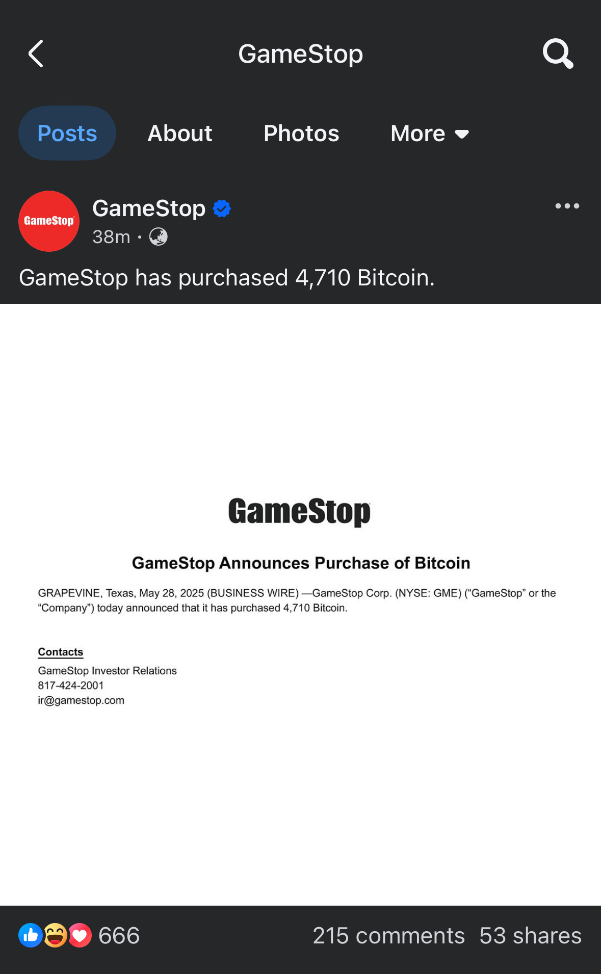 ゲームストップとBTC - moomooコミュニティ