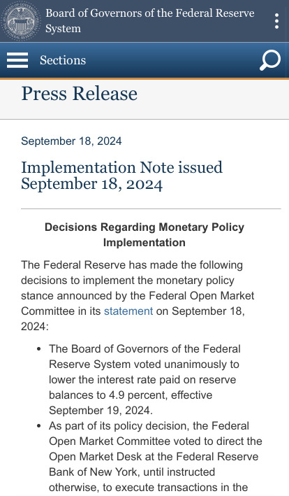 The first rate cut has been determined by the Federal Reserve