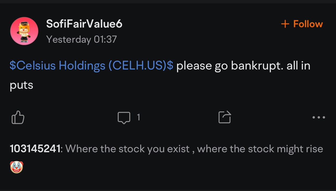 $Celsius Holdings (CELH.US)$ i have already said it 🥶