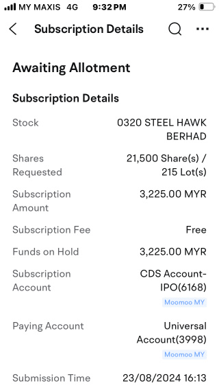 Steel Hawk IPO