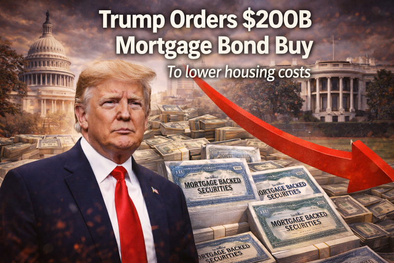 Trump Orders $200B Mortgage Bond Buy