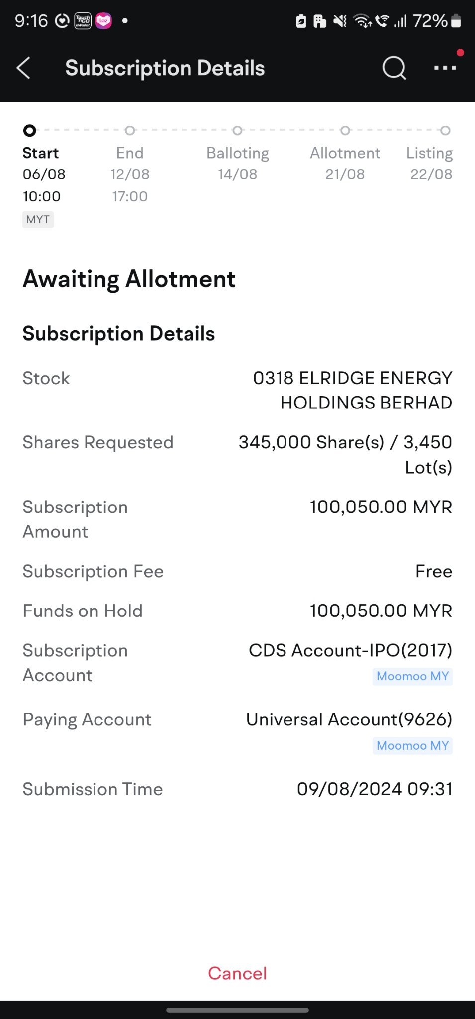 $ELRIDGE (0318.MY)$ 走吧，祝我好運[微笑]