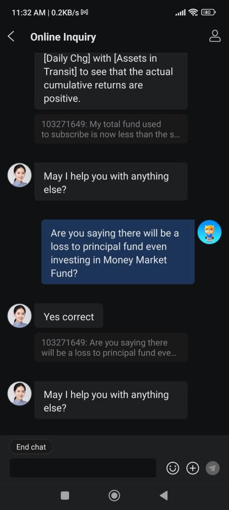 Enquiry for Money Market Fund