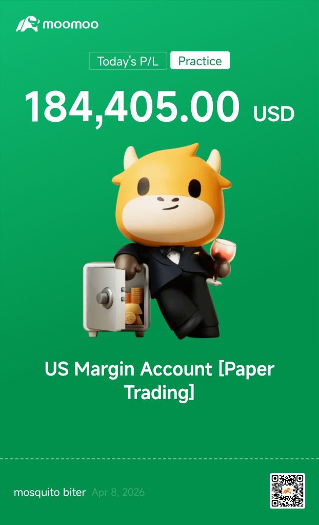 joke lmao making real losses but my paper account is up > 100%