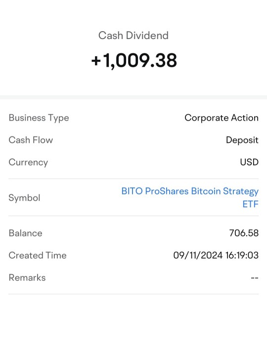 Dividend For September 1K usd. Hopefully, I can replace my Malaysian Salary with this Monthly Paying Dividend ETF.