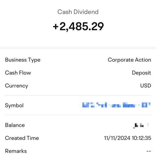 Cash Dividend "NOVEMBER" 2024!