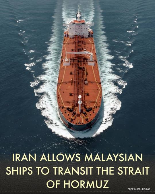 Quick update on the Malaysia x Iran Hormuz story.