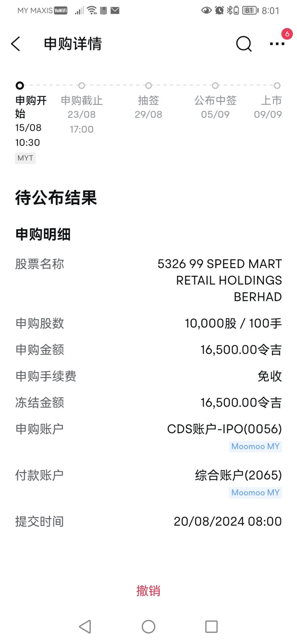 First time participating in an IPO, hoping to get selected, because it's 99speed mart, very confident in 99, keeping quiet until now, looking forward to your ge...